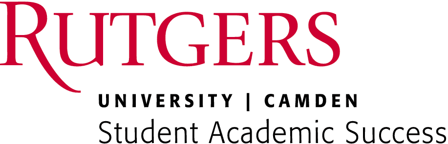 Rutgers University Camden logo for Student Academic Success